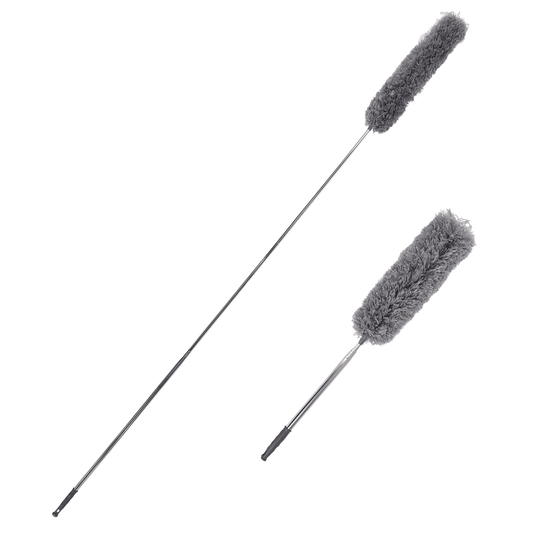 Telescopic Microfiber Duster with Stainless Steel Handle – Extendable Ceiling & Car Cleaning Brush