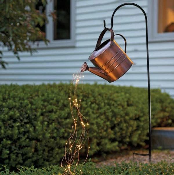 Star Shower Garden Art LED Light Decoration | Waterproof Fairy Watering Can Garden Lights