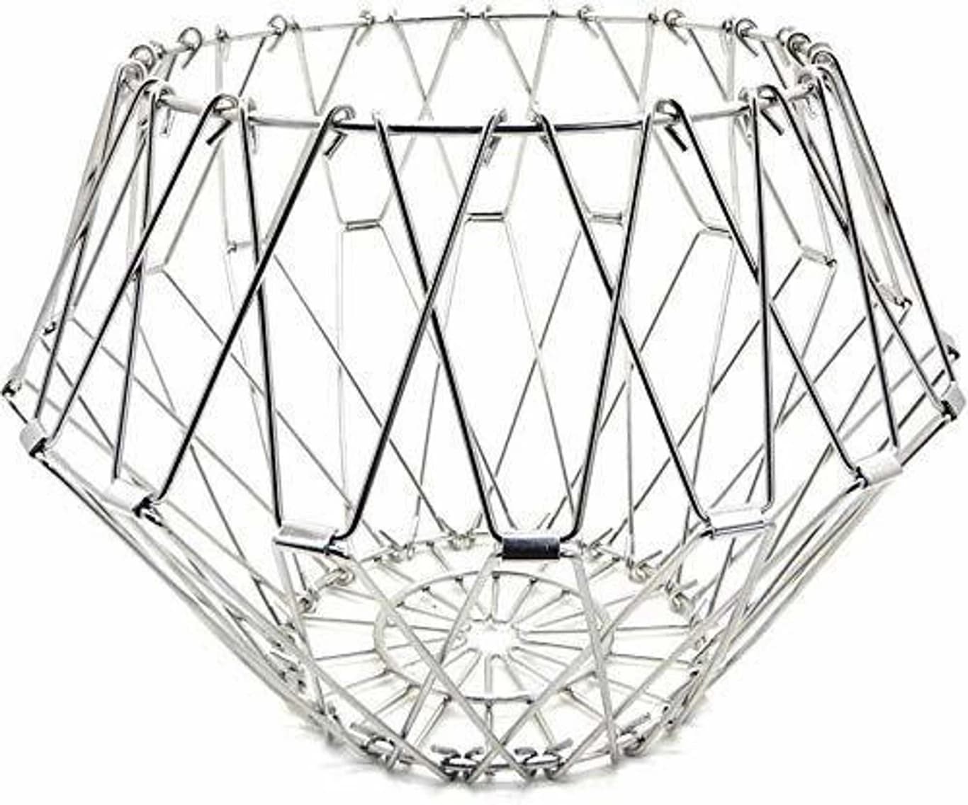 8-in-1 Foldable Geometric Wire Fruit Basket - Changeable Shape Storage Bowl