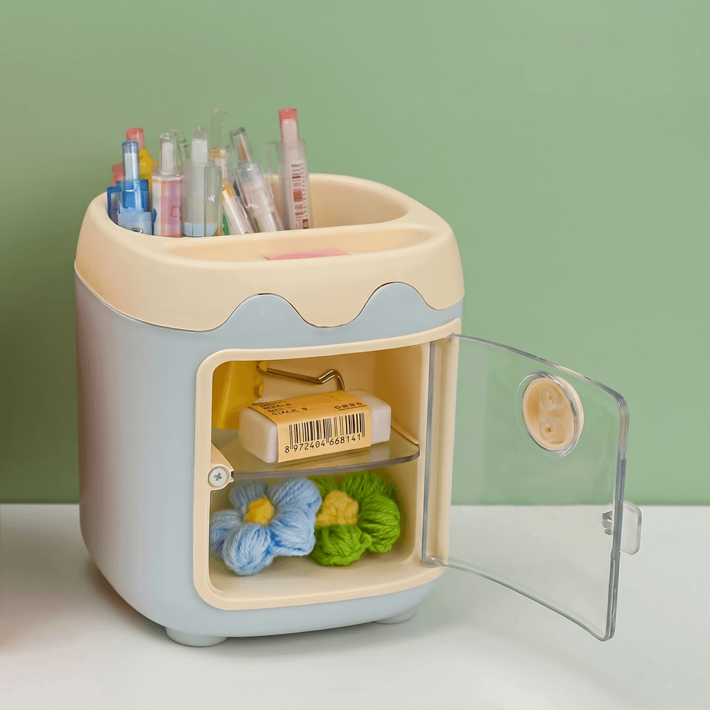 Cute Pig Pen Organizer – Large Capacity Desktop Storage Holder for Office, Study Table & Home Decor alternate