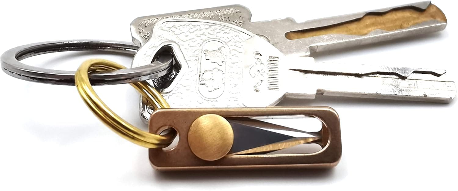 Premium Solid Brass EDC Mini Keychain Knife 