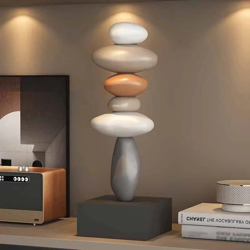 Zen Stone Stack Aesthetic Home Decor – Minimalist Balance Stone Sculpture