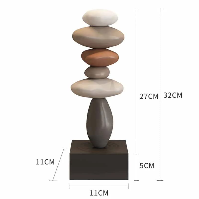 Zen Stone Stack Aesthetic Home Decor – Minimalist Balance Stone Sculpture