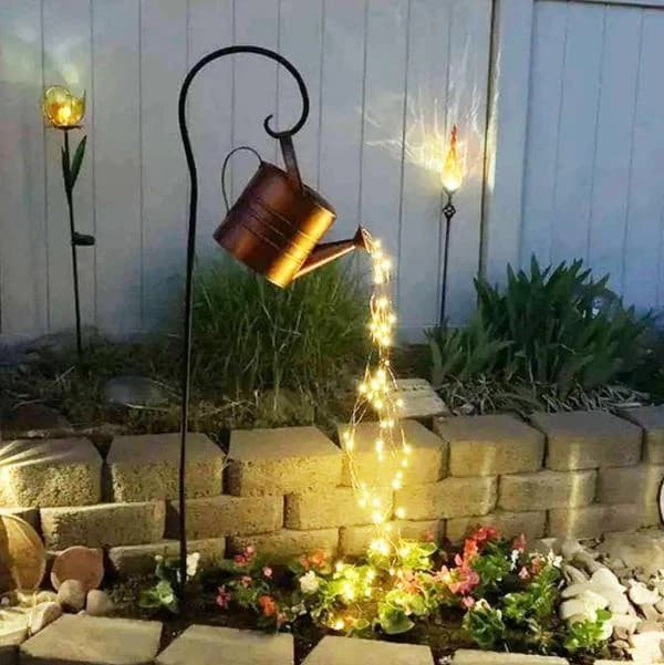 Star Shower Garden Art LED Light Decoration | Waterproof Fairy Watering Can Garden Lights alternate